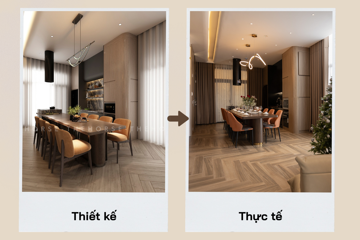 Khu vực bếp Dining Villa